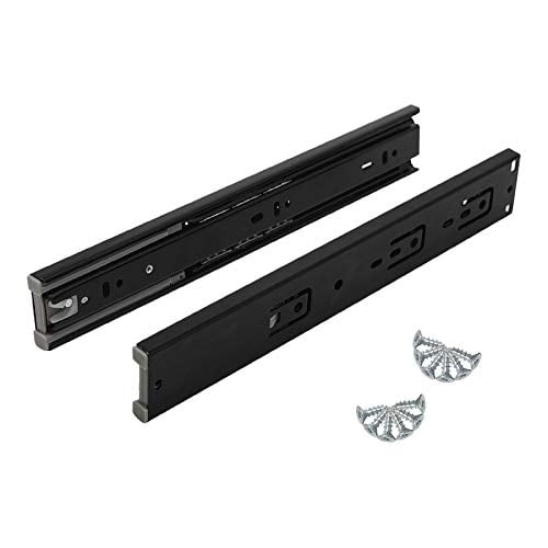 18 KNOBWELL 12 Pair of 16 Inch Hardware Ball Bearing Side Mount Drawer Slides with Black Finish 22 Lengths 16 Full Extension Available in 12 20 14 18 KNOBWELL 12 Pair of 16 Inch Hardware Ball Bearing Side Mount Drawer Slides with Black Finish 22 Lengths 16 Full Extension Available in 12 20 14